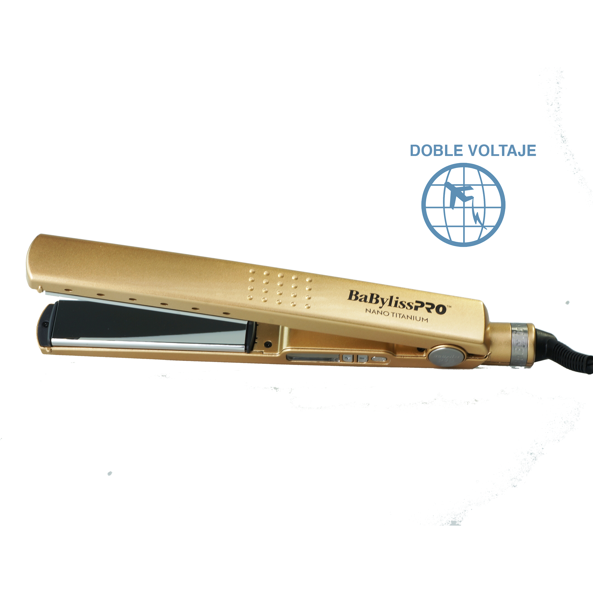 PLANCHA 4091 DIGITAL NANO TITANIUM GOLD 1¼"