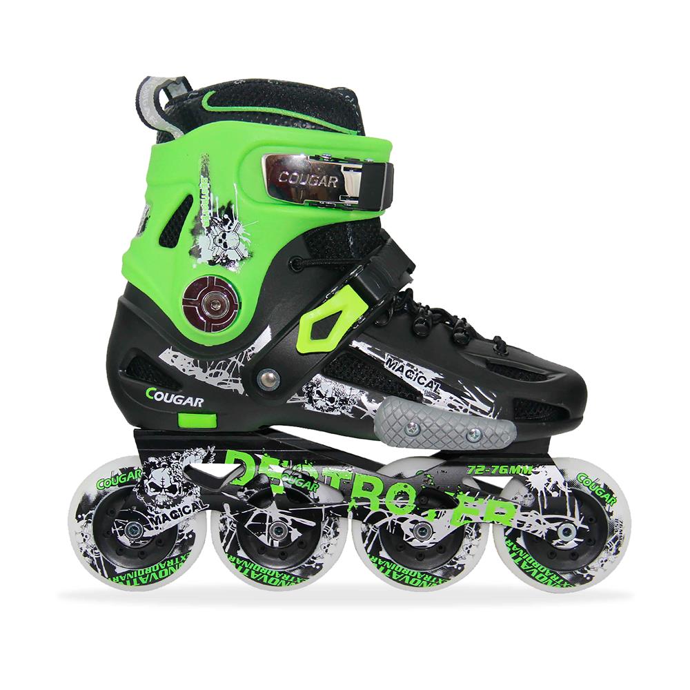 Patines En Linea Cougar Slalom Mzs507 Verde Talla 36