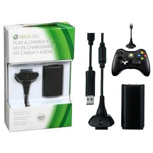 Kit Carga Y Juega Xbox 360 Cargador 35 Horas Juego