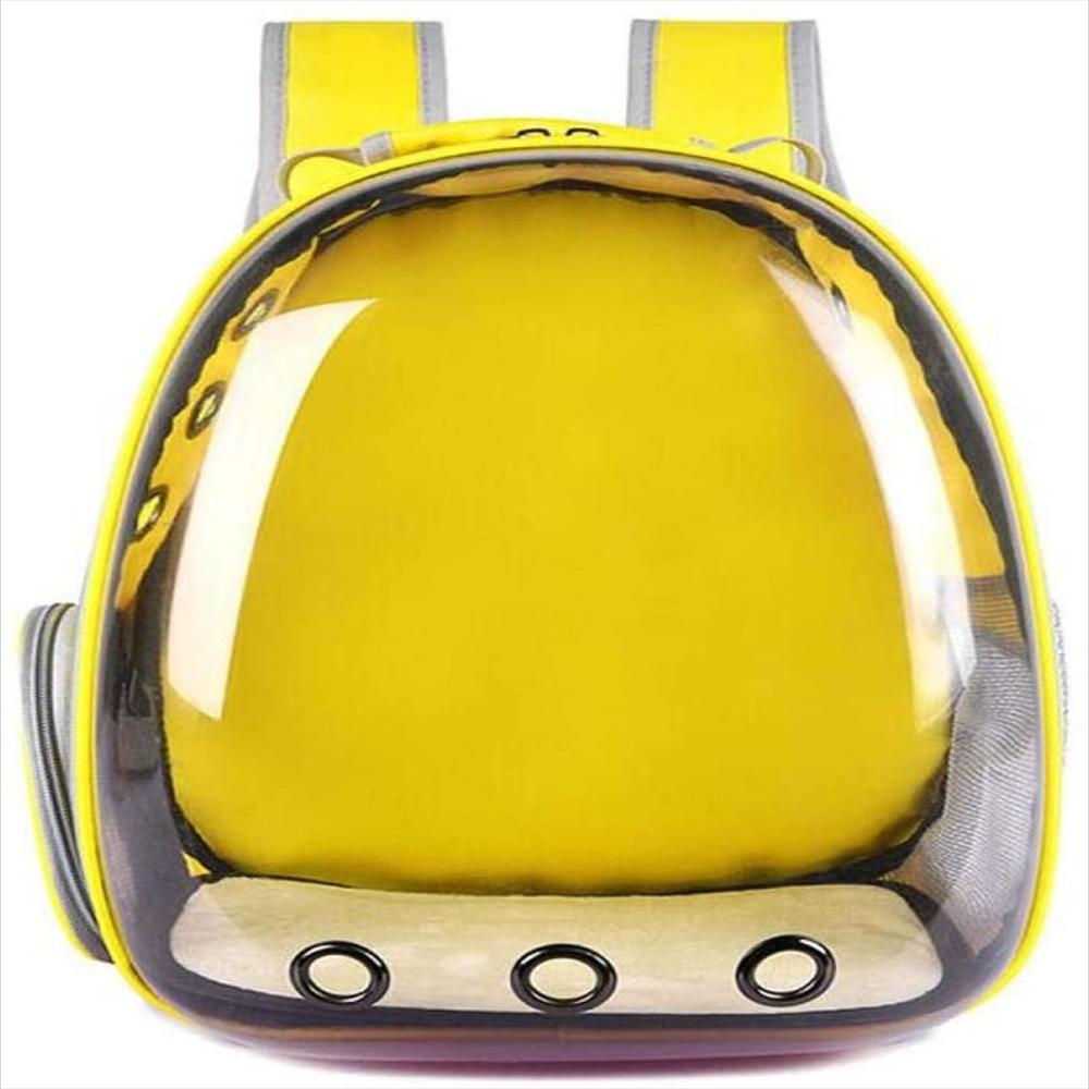 Mochila Para Gato Perro Bolso Morral Mascota Amarillo Panora