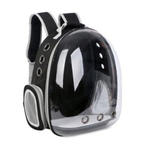 Maleta Morral Para Mascota Astropet Transparente Color Negro