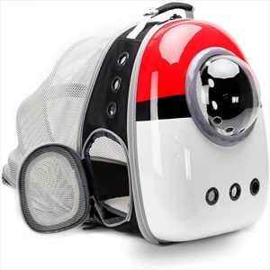 Maleta Morral Para Mascota Astropet Transparente Expandible Diseño Pokemon