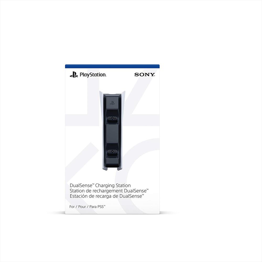 Cargador De Control Playstation Ps5 Blanco Y Negro