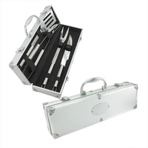 Set Bbq 4 Piezas Para Asado Parrillada Cocina 4 Piezas