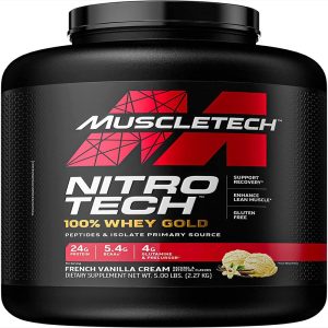 Nitro Tech 100% Whey Gold 5 Libras French Vanilla