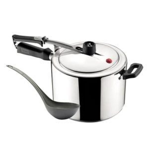 Olla A Presión Imusa 6 Litros Secury Control Gris + Cucharon