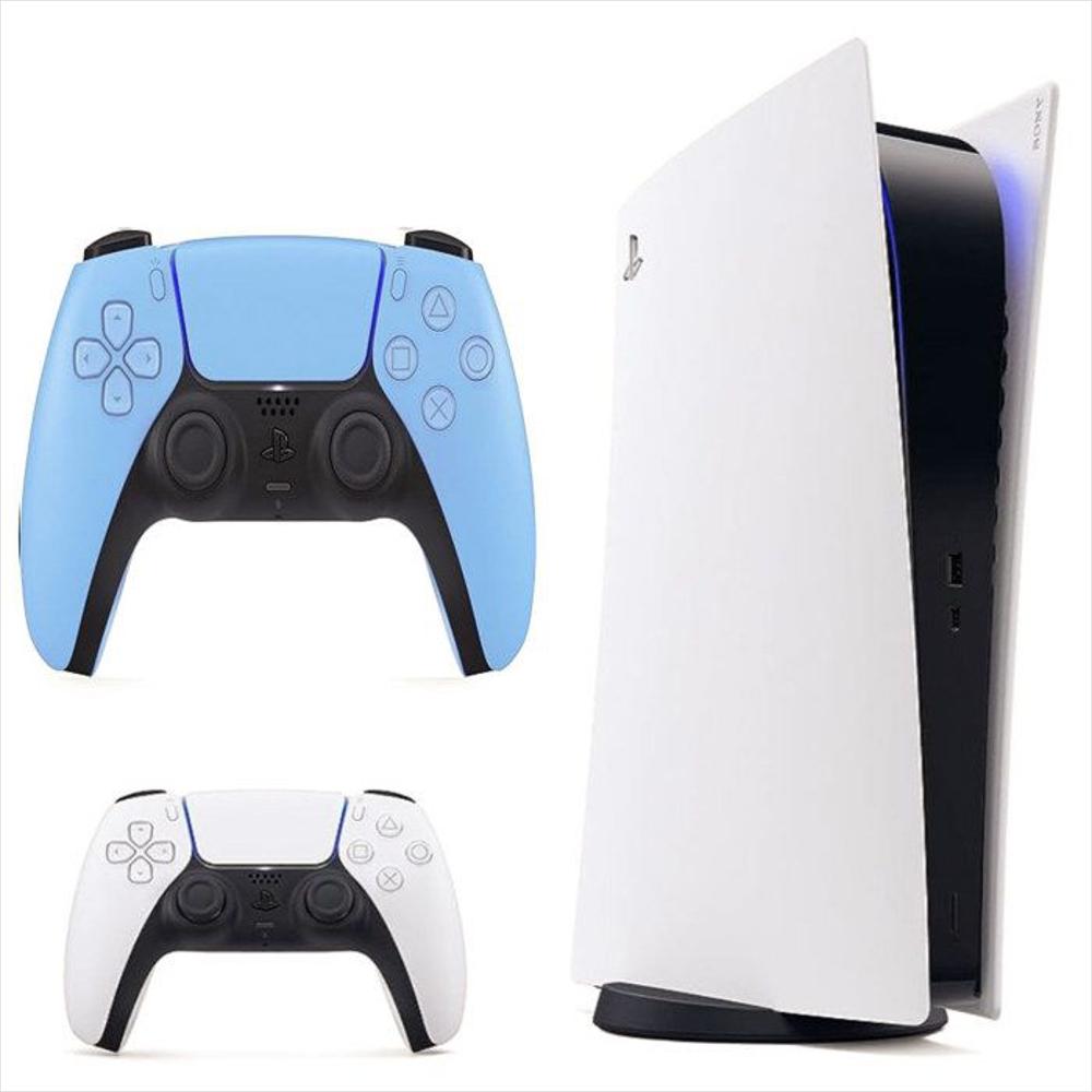 Consola PS5 Digital + 2 Controles ( Blanco y Azul )