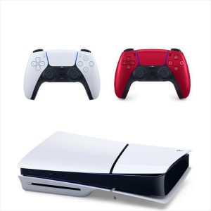 Consola Playstation 5 1 Tb Slim Ps5+ 2 Controles ( Blanco Y Rojo Metalizado)
