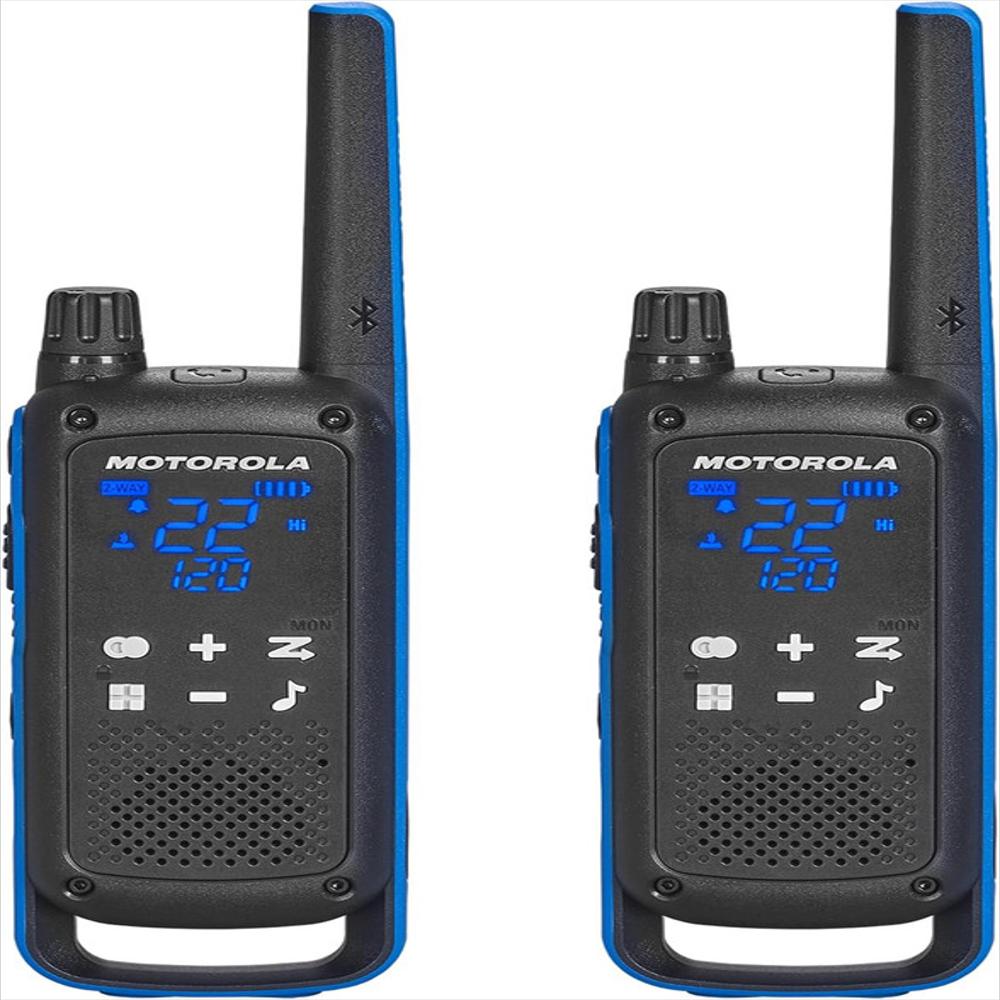 Radios Walkie Talkies Motorola Talkabout T802 Rango 52.5Km 22 Canales Frs Bluetooth Recargables Resistentes Agua