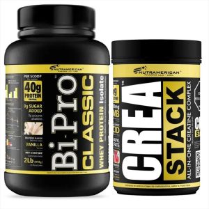Combo Proteina Bipro Classic Vainilla 2 Lb + Creatina Crea Stack 1.3 Lb