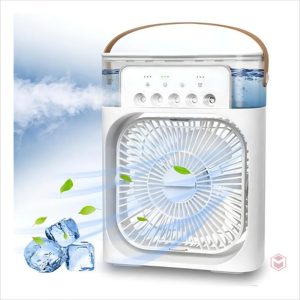 Ventilador Enfriador Humidificador Led Difusor Aroma Cantidad De Aspas 3 Estructura Blanco