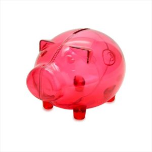 Combo X 12 Unidades Alcancía Cerdito Grande Color Rojo