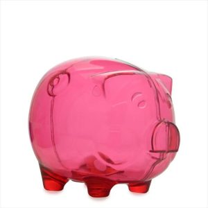 Combo X 12 Unidades Alcancía Cerdo Gordo Color Rojo