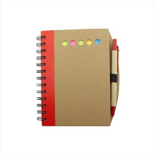 Combo X 12 Unidades Agenda Ecológica Num 10 Color Rojo