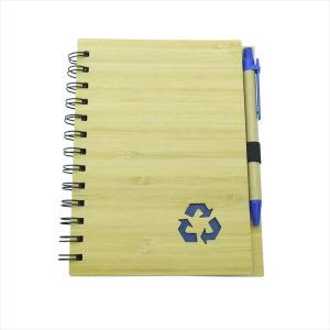 Combo X 12 Unidades Agenda Ecológica Bambú Num 67 Color Azul