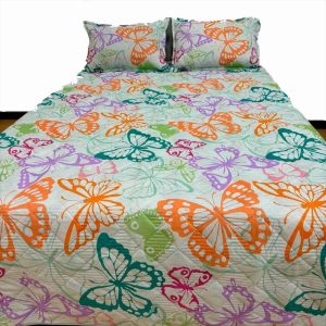 Combo Colcha Microfibra Con 2 Fundas Cama Doble