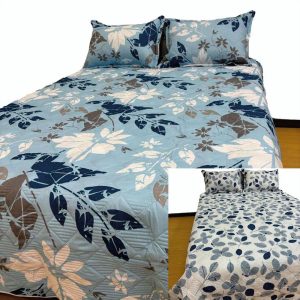 Combo Colcha Microfibra Con 2 Fundas Cama Queen