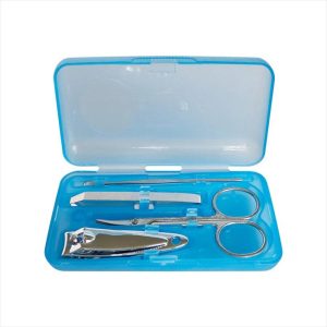 Set Manicure Rectangular Color Azul