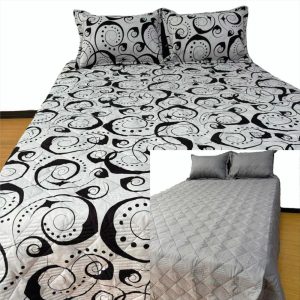 Combo Colcha Microfibra Con 2 Fundas Cama Doble