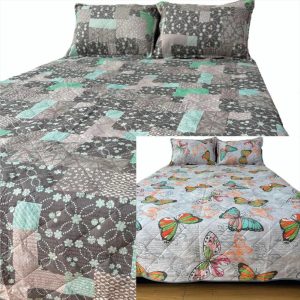 Combo Colcha Microfibra Con 1 Funda Cama Sencilla