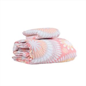 Combo Colcha Microfibra Beldrap Daisies Con 2 Fundas Cama Doble