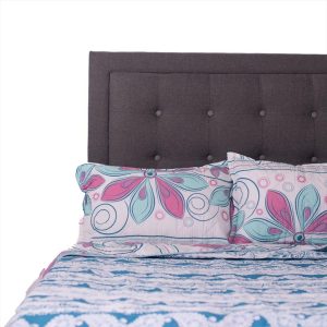 Combo Colcha Microfibra Beldrap Flower Con 2 Fundas Cama King