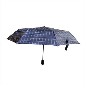 Sombrilla Bolso Cuadros Color Azul Oscuro