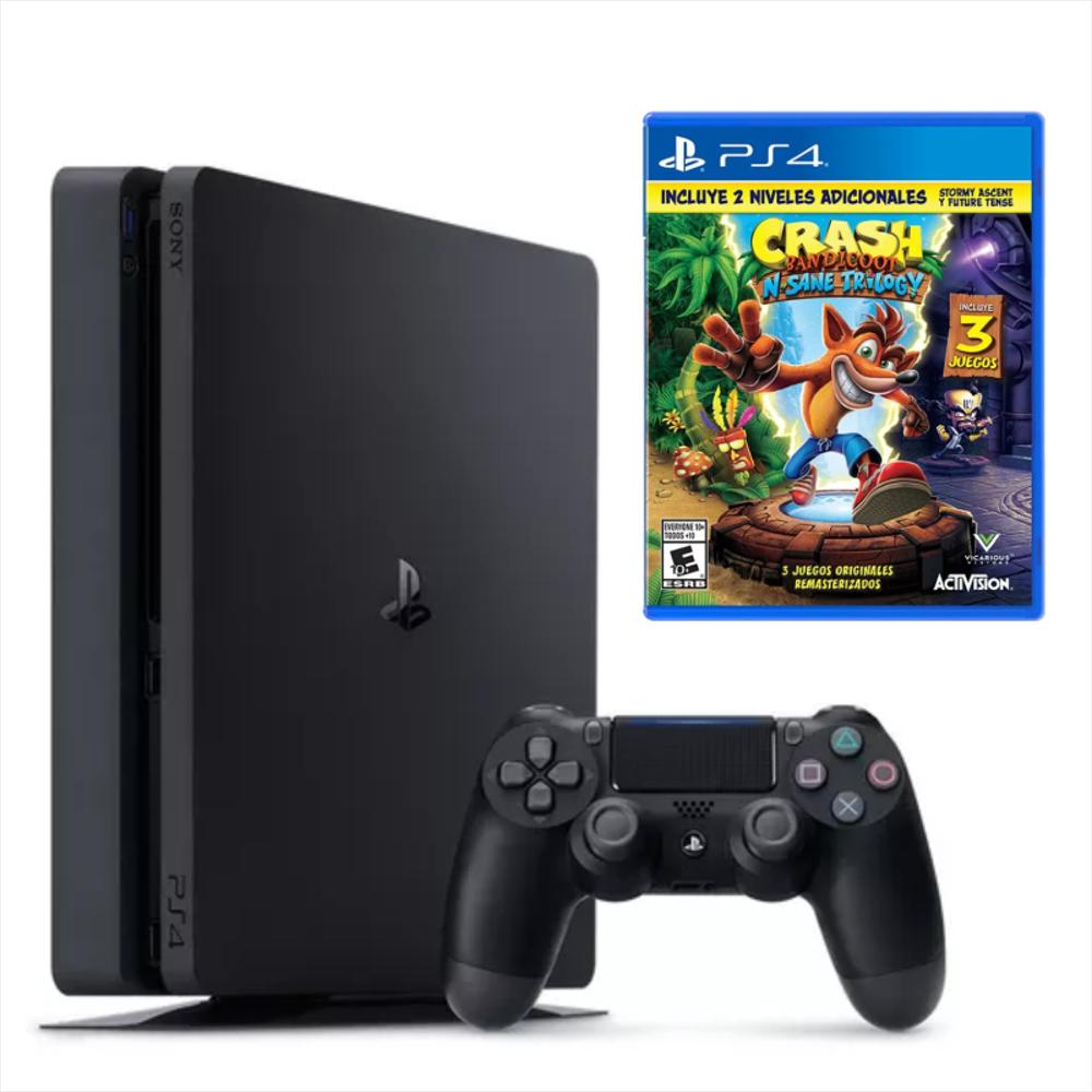 Combo Consola Ps4 Slim 1Tb Refurbish + Juego Crash Trilogy