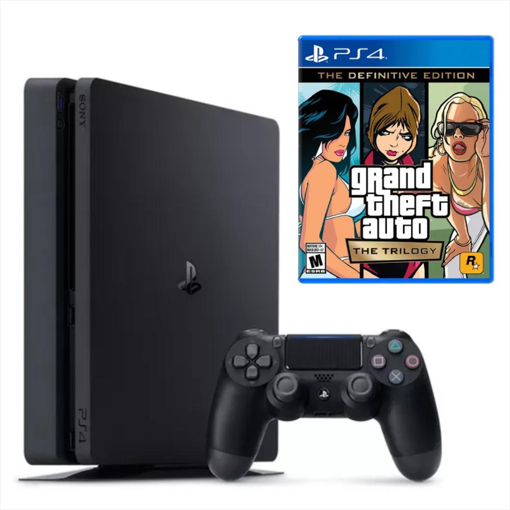 Combo Consola Ps4 Slim 1Tb Refurbish +Juego Gta Trilogy