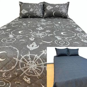 Combo Colcha Microfibra Con 2 Fundas Cama Queen