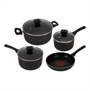 Batería De Cocina Imusa Hard Titanium 7 Piezas Antiadherente