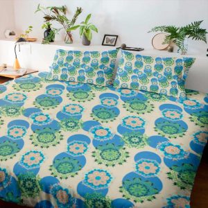 Juego Sabana Beldess Algodón 144 Hilos Cama Doble (Estampada)