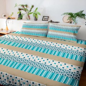 Juego Sabana Beldess Algodón 144 Hilos Cama Queen (Estampada)