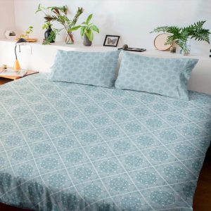 Juego Sabana Beldess Algodón 144 Hilos Cama King (Estampada)