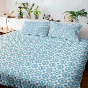 Juego Sabana Beldess Algodón 144 Hilos Cama Queen (Estampada)