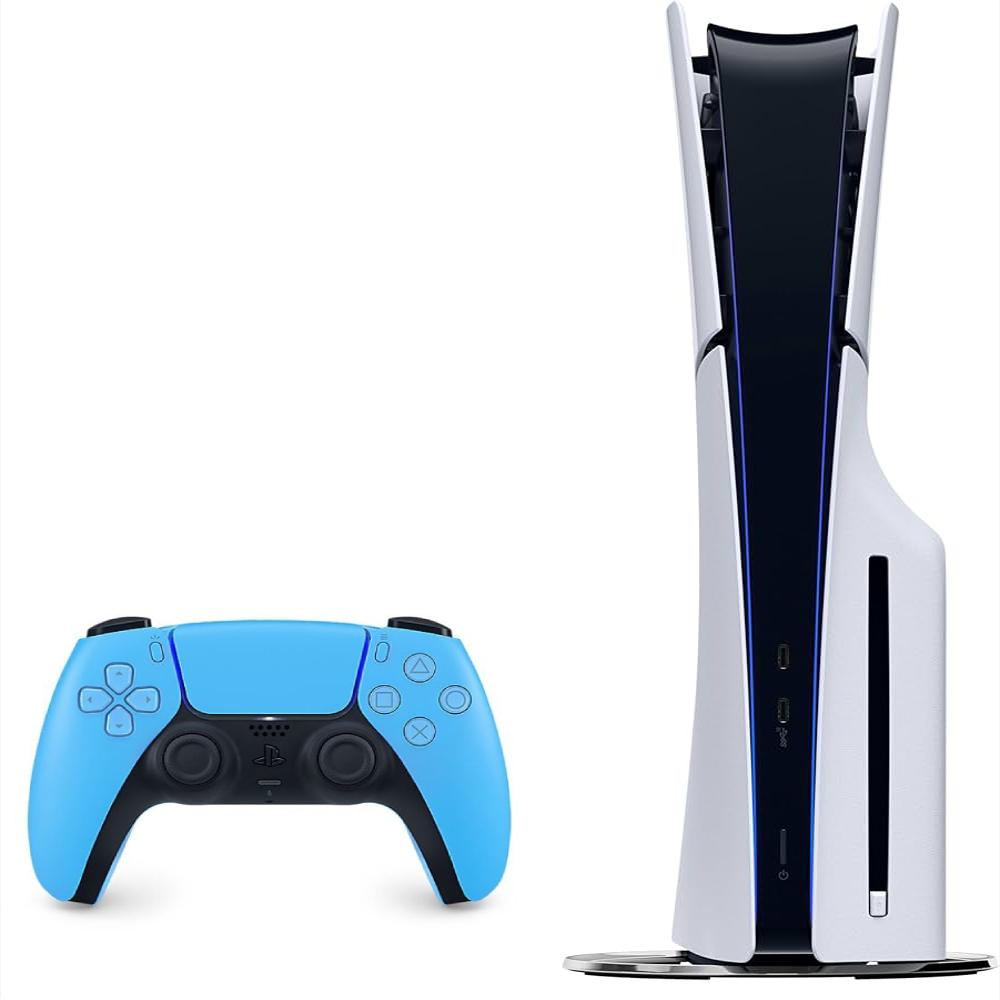 Consola Playstation 5 Slim De Disco Con Control Azul Celeste