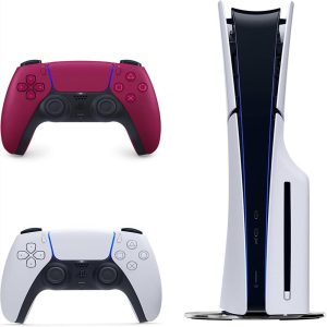 Consola Playstation 5 Slim De Disco Con Control Blanco Y Control Rojo