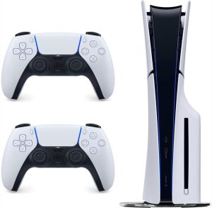Consola Playstation 5 Slim De Disco Con Dos Controles Blancos