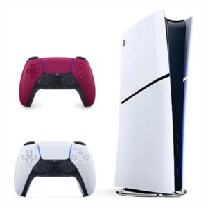 Consola Playstation 5 Slim Digital Con Control Blanco Y Control Rojo
