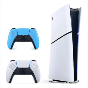 Consola Playstation 5 Slim Digital Con Control Blanco Y Control Azul Celeste