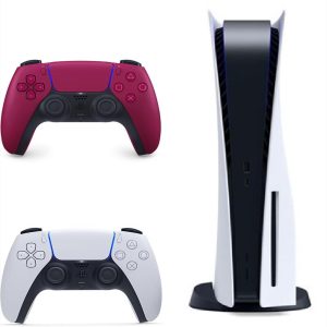 Consola Playstation 5 Fat Refurbish De Disco Con Control Blanco Y Control Rojo